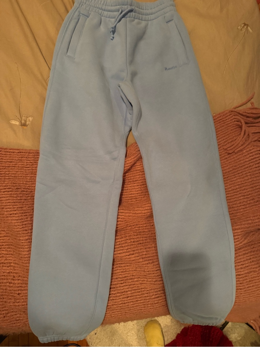 Roots Light Blue Unisex Fleece Joggers